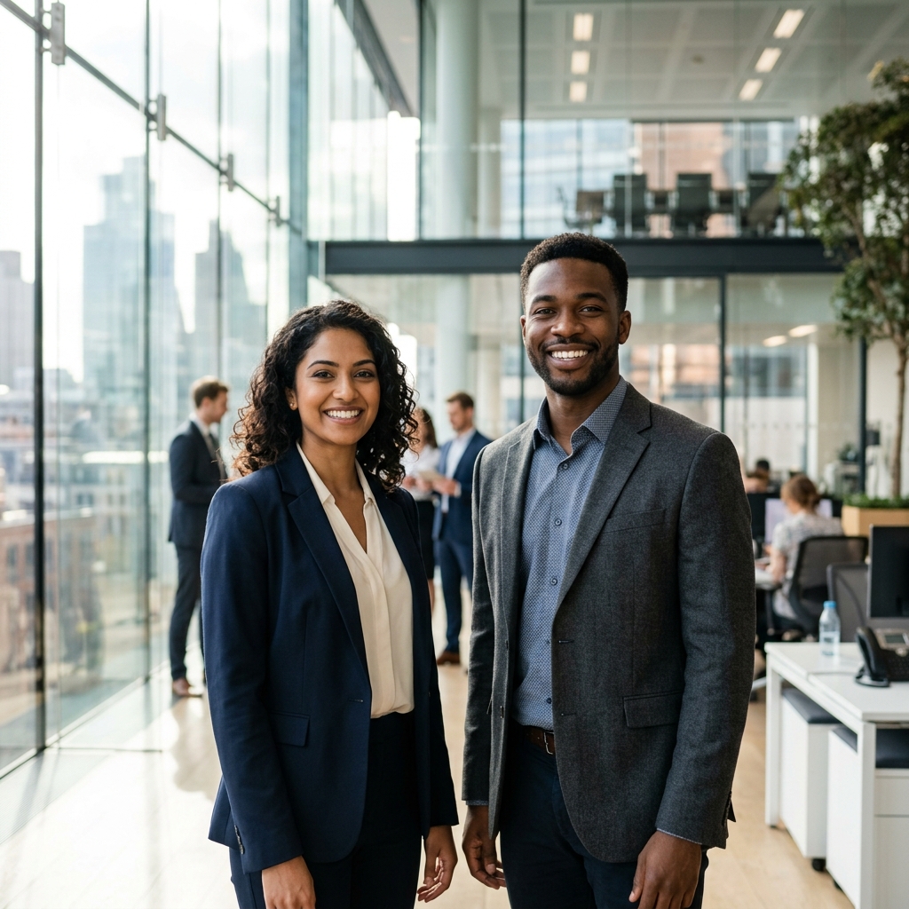 A team working from one shared customer record